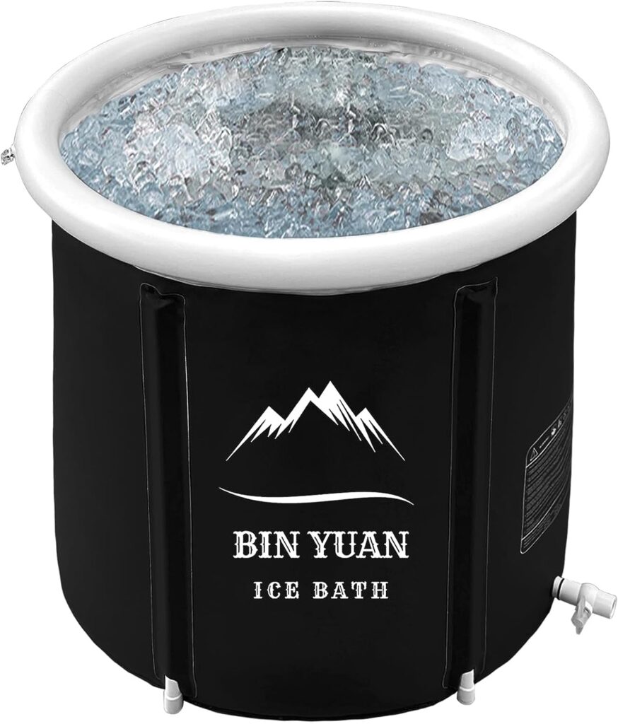 Ice Bath Tub Portable Bathtub Foldable Cold Plunge Bathtub for Adults Home Shower Plastic Freestanding Bath Tub Hot Bath Ideal for Soaking Shower