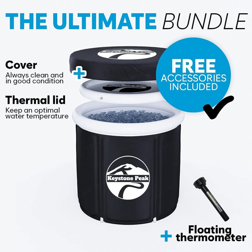 Keystone Peak Ice Bath - NEW 2023 - Boost your immune system  Improve recovery + Cold Plunge tub + Portable Ice Bath tub for Athletes  Navy Seals + Ice Baths and Soaking + Cold Water Therapy