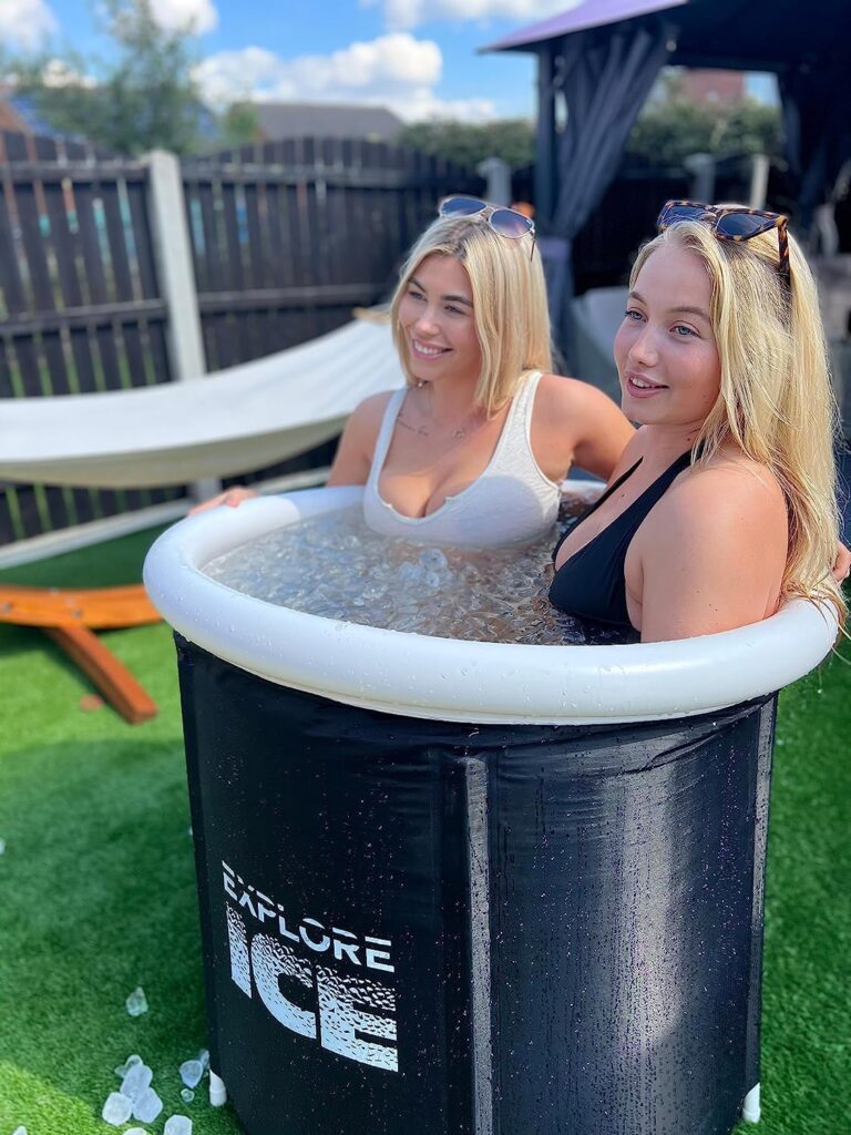 Explore Fitness Large Portable Ice Baths For Recovery/Cold Water Therapy Tub/ Outdoor/Ice bath Tub For Athletes/Folding Bathtub Adult/Plunge Pool