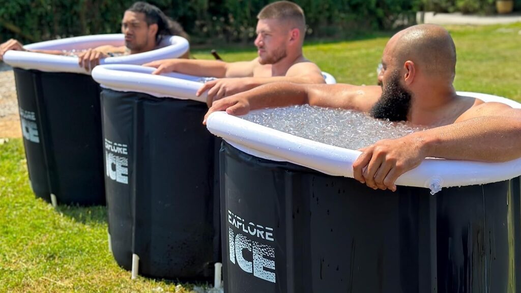 Explore Fitness Large Portable Ice Baths For Recovery/Cold Water Therapy Tub/ Outdoor/Ice bath Tub For Athletes/Folding Bathtub Adult/Plunge Pool