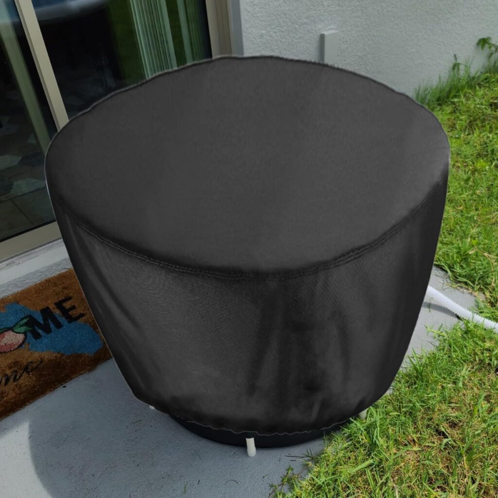 Ice Bath Tub Cover 420D Heavy Duty Waterproof Round Portable Ice Bath Tub Cover Cold Plunge Tub Cover for Outdoor Portable Ice Bath Barrel Plunge Pool 32 L x 32 W x 28 H