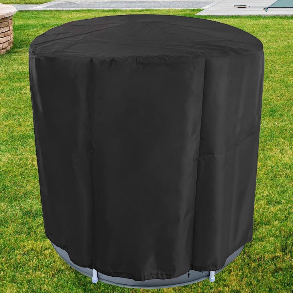 Ice Bath Tub Cover 420D Heavy Duty Waterproof Round Portable Ice Bath Tub Cover Cold Plunge Tub Cover for Outdoor Portable Ice Bath Barrel Plunge Pool 32 L x 32 W x 28 H