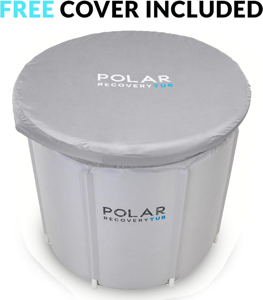 Polar Recovery Tub - Large Outdoor Portable Ice Bath With Lid For Cold Water Therapy  Ice Plunge - Cold Plunge Tub For Adults  Athletes Up To 6ft 7 -