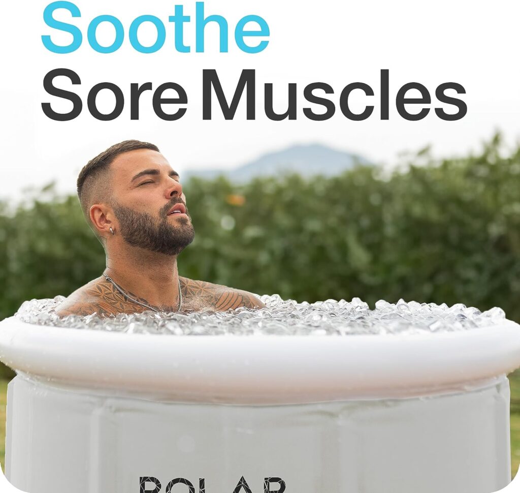 Polar Recovery Tub - Large Outdoor Portable Ice Bath With Lid For Cold Water Therapy  Ice Plunge - Cold Plunge Tub For Adults  Athletes Up To 6ft 7 -