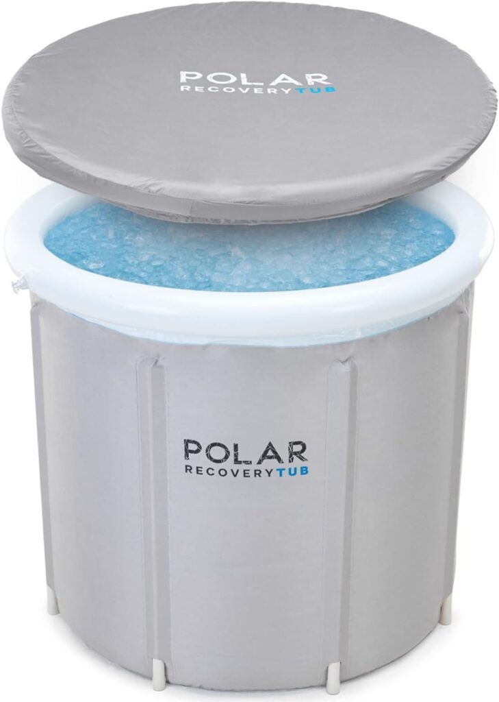 Polar Recovery Tub - Large Outdoor Portable Ice Bath With Lid For Cold Water Therapy  Ice Plunge - Cold Plunge Tub For Adults  Athletes Up To 6ft 7 -
