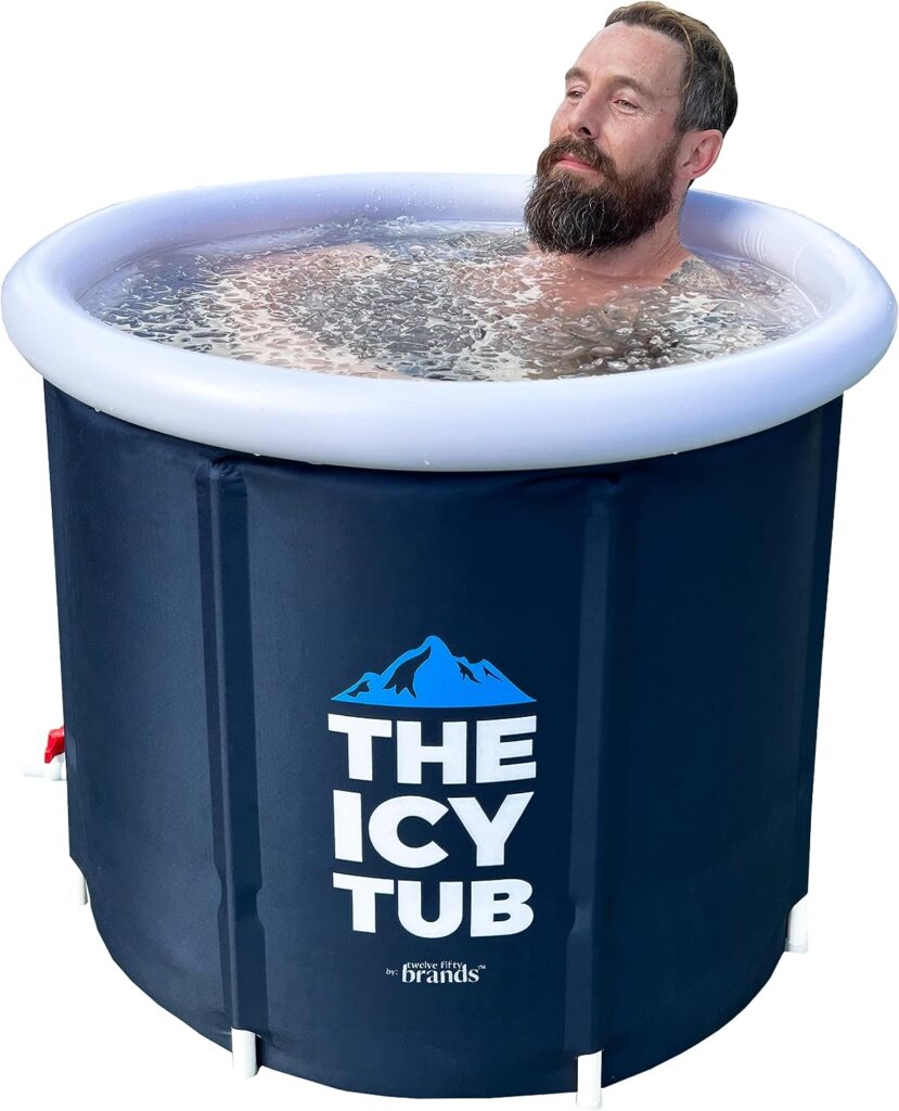 The Icy Tub - Ice Bath Tub, Cold Plunge Tub, for Athletes Recovery Inflatable Portable Tub Outdoor, Ice Water Plunge Pod Barrel Cold Therapy Pool