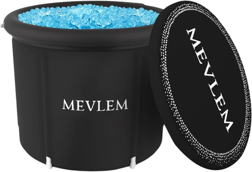 MEVLEM Ice Bath Tub for Optimal Athletic Recovery | Premium Quality Cold Plunge Tub | 31.50 X 27.55 Inches Cold Water Therapy Barrel | Portable Ice bathtub for Total Revitalization