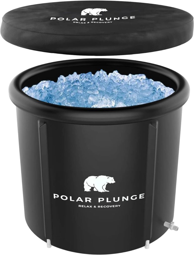 Polar Plunge Portable Ice Bath Tub for Athletes, Adults, and Fitness Enthusiasts - Fast Recovery, Muscle Relief, Inflatable Ice Barrel - Ultimate Cold Therapy Solution - Cold Plunge Tub for Outdoor