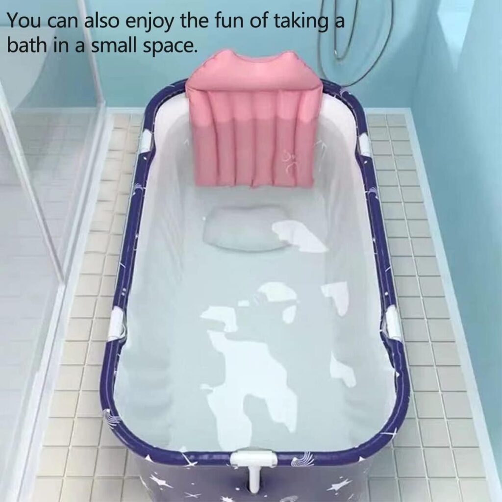 Portable Foldable Bathtub, Portable Bathtub for Adults, Separate Family Bathroom SPA Tub for Hot bath ice bath,Efficient maintenance of temperature (Star)