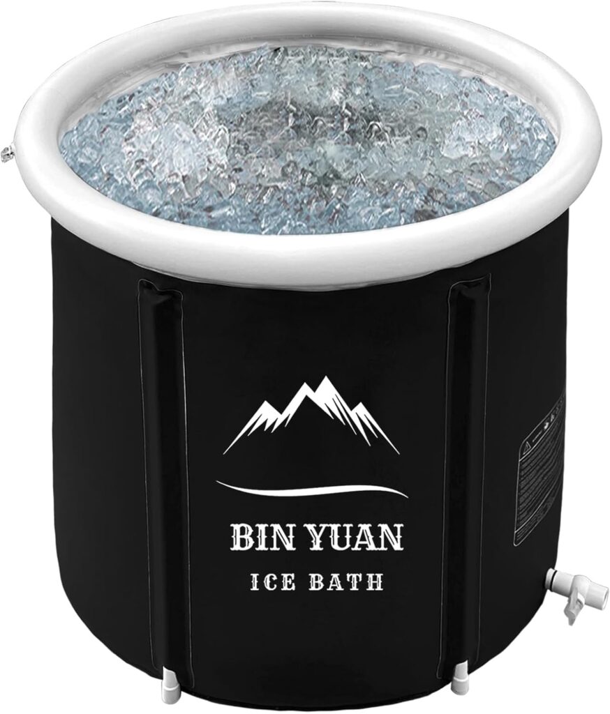 Ice Bath Tub Portable Bathtub Foldable Cold Plunge Bathtub for Adults Home Shower Plastic Freestanding Bath Tub Hot Bath Ideal for Soaking Shower